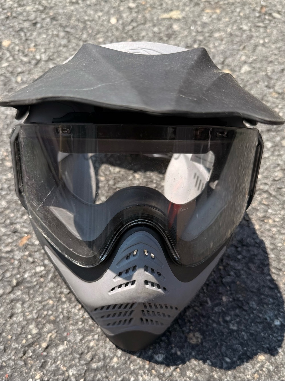 V Force Paintball Mask Rare OG Gray & Black Nice Shape Hard To Find